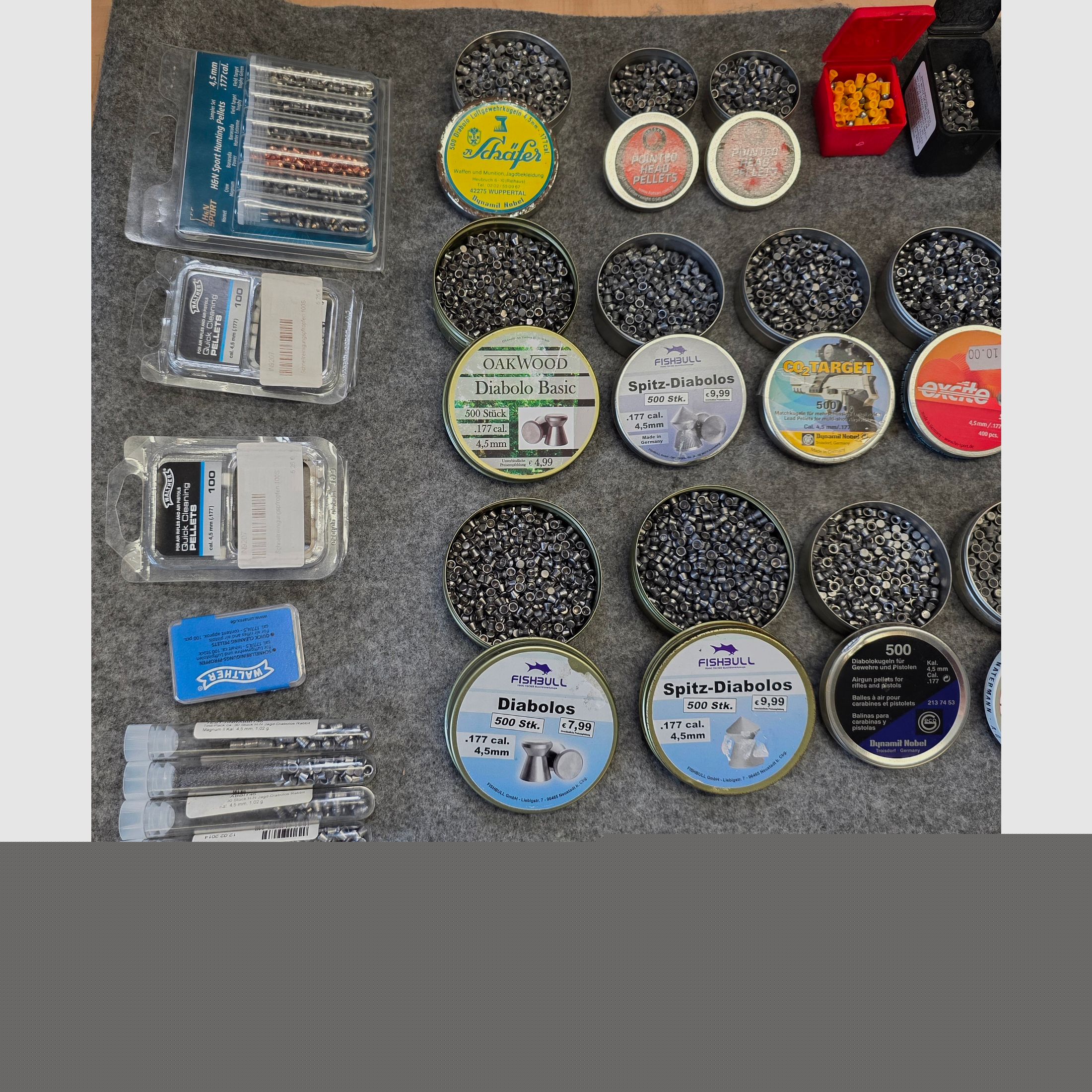 11kg !!! Konvolut Diabolo 4,5mm Kugeln Munition  Federdruck Gas Co2 Luftgewehr Luftpistole Match