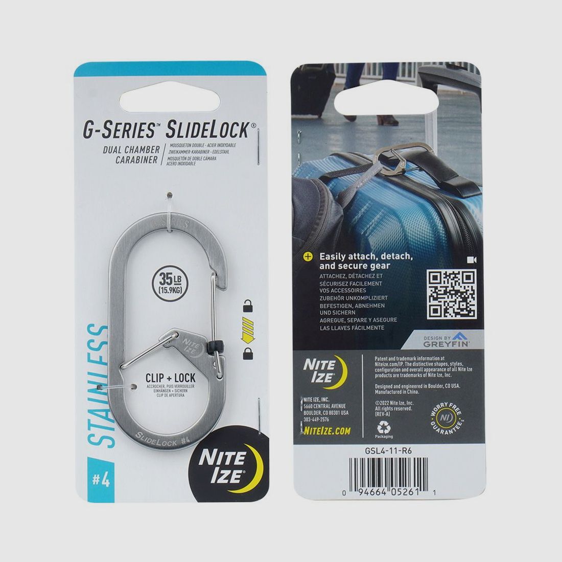Nite Ize G-Series SlideLock #4 Argent