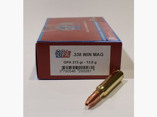 boite 20 cartouches calibre 338 win mag GPA 213 grains