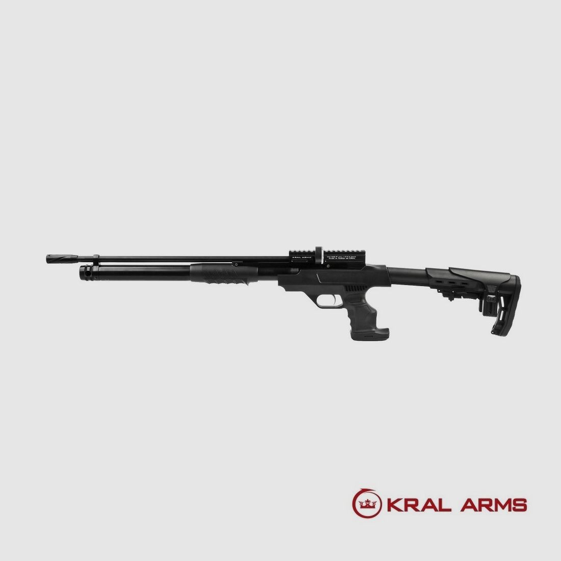 Carabine PCP KRAL Puncher Rambo Pump Action noire. Cal. 4,50 mm – 24 joules