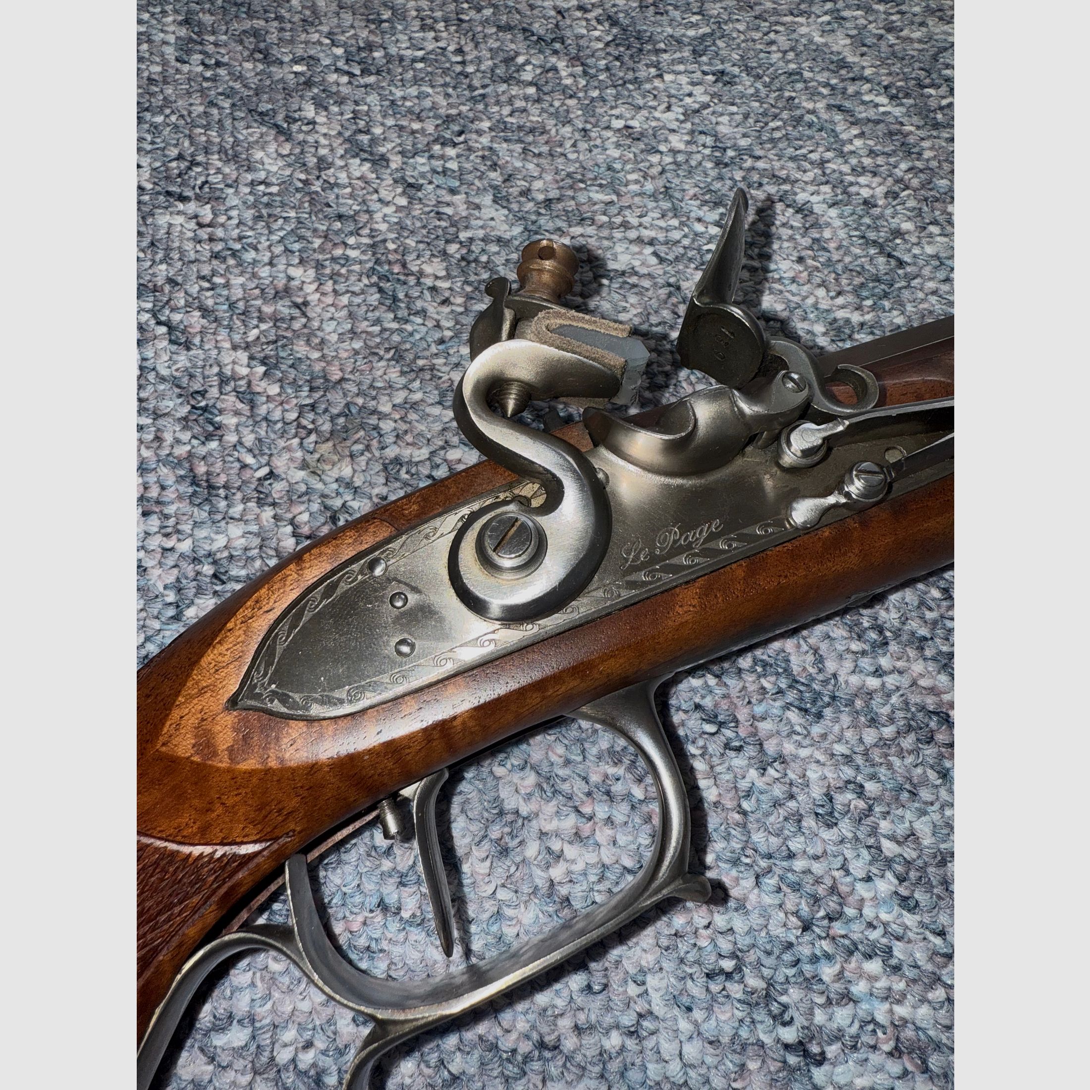 Steinschloss  Pistole  Cal.44 LePage Pedersoli , wie neu