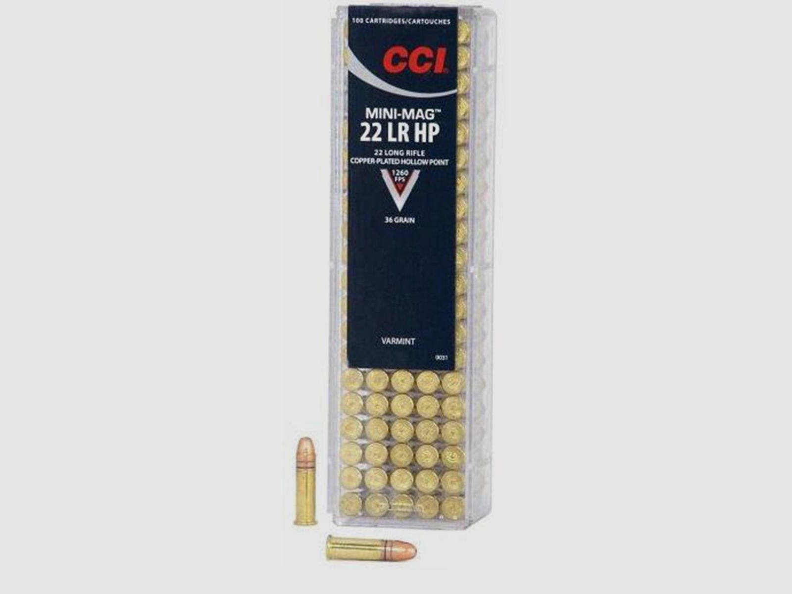 CCI Mini-Mag .22 LR 36GR CPHP 100 patronen