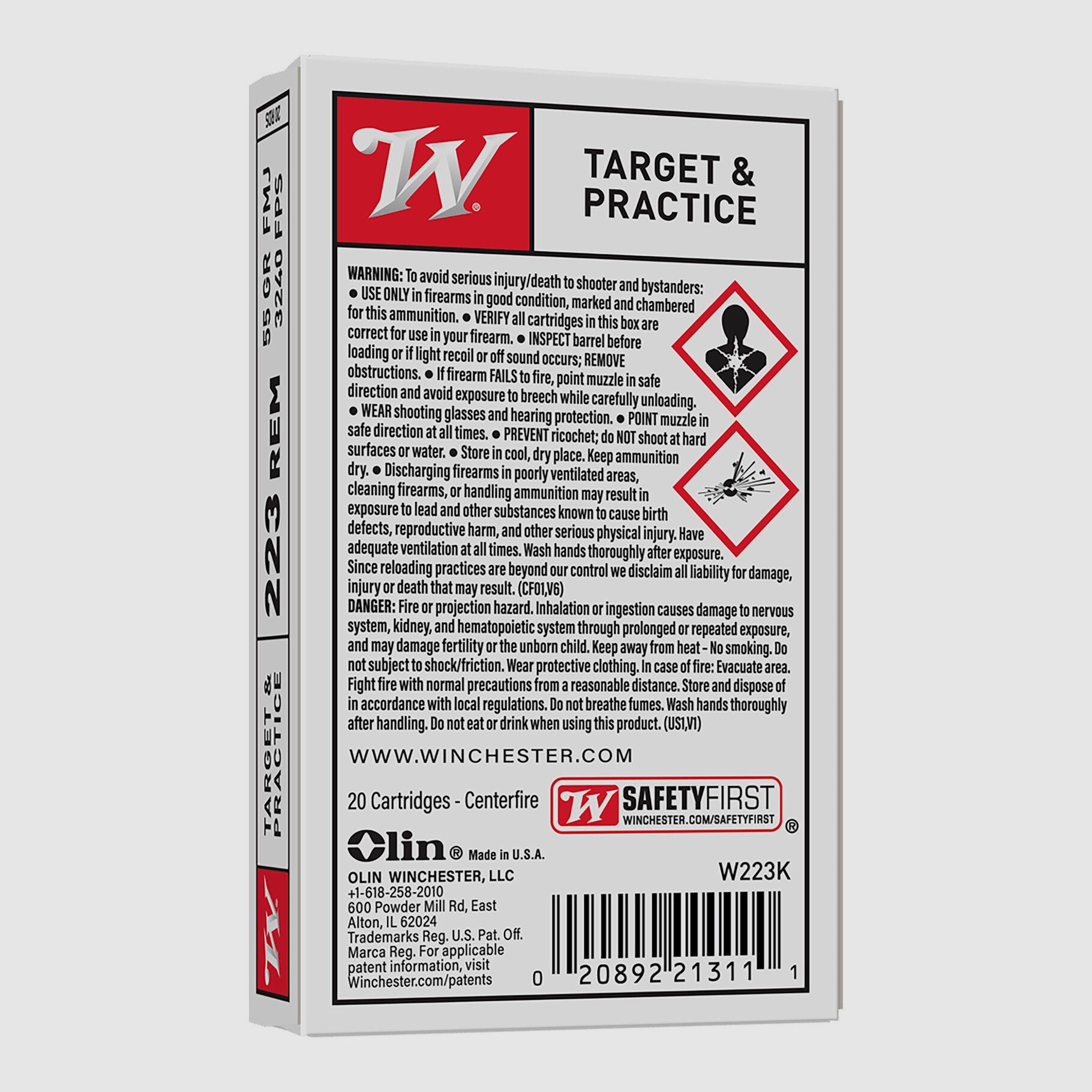 Winchester FMJ 55grs - 20 Stk