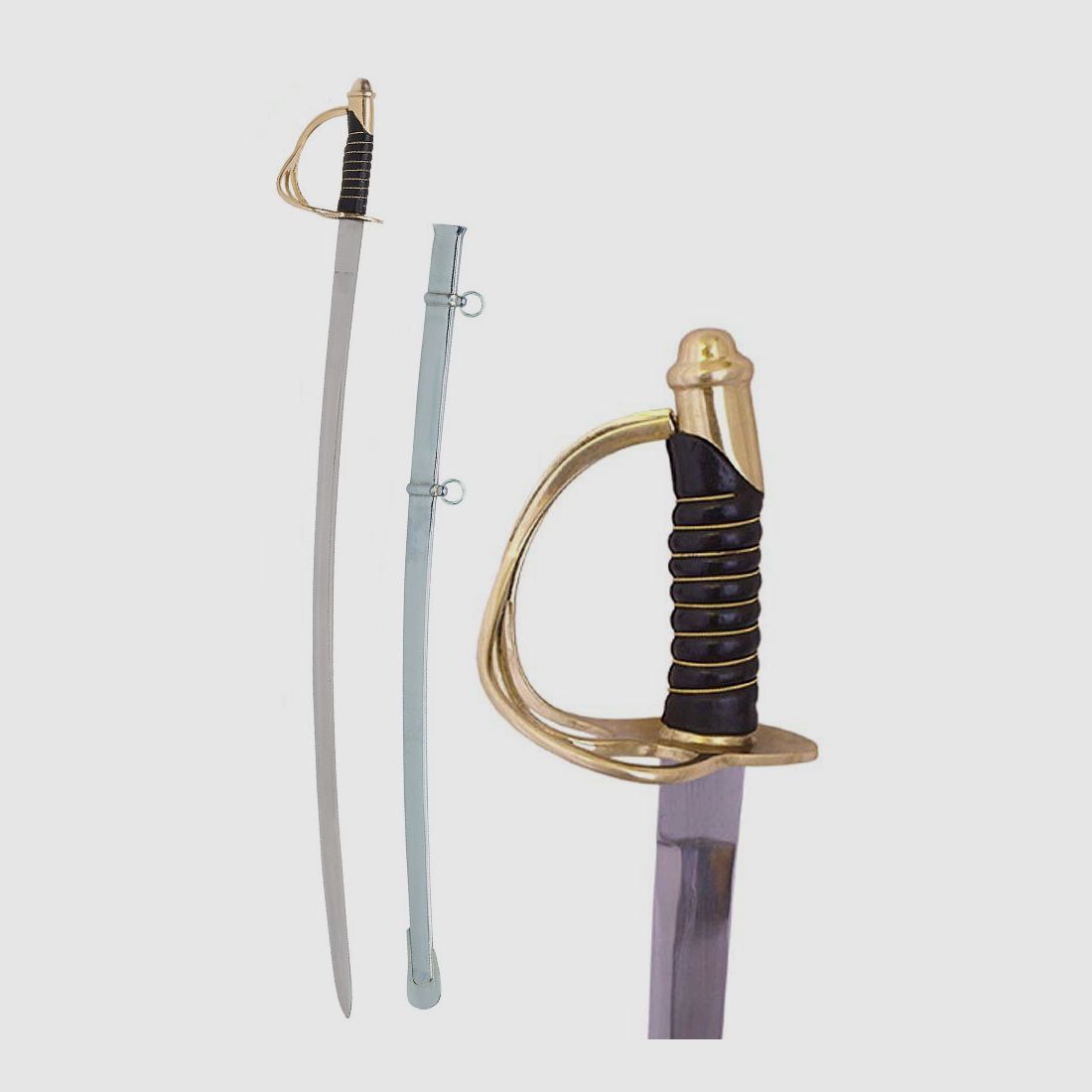Szabla kawaleryjska model 1860 z metalową pochwa