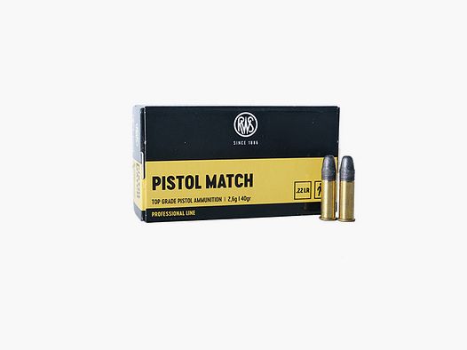 RWS Pistol Match .22lr KK cartridges