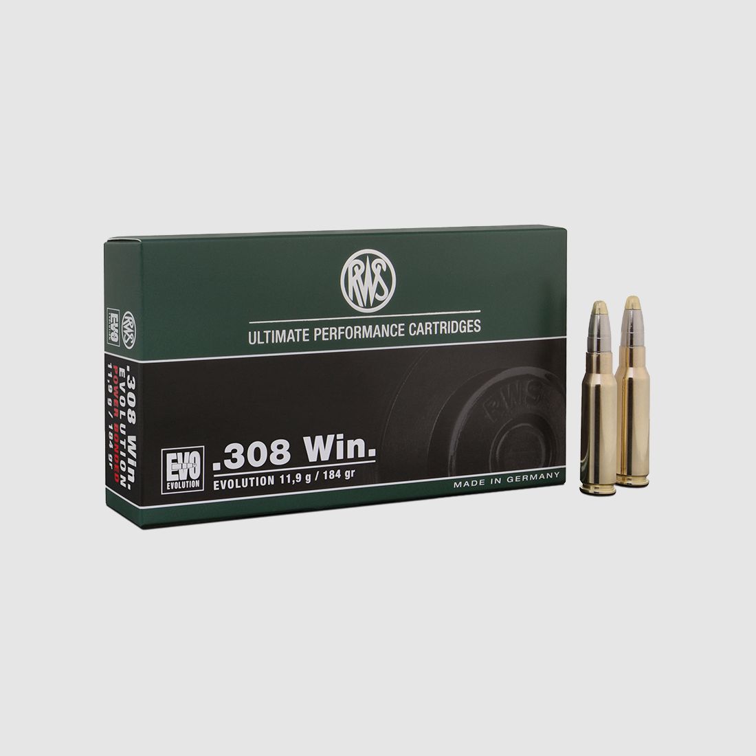 RWS Evo .308 Win cartridges 11.9g, 184gr !!!