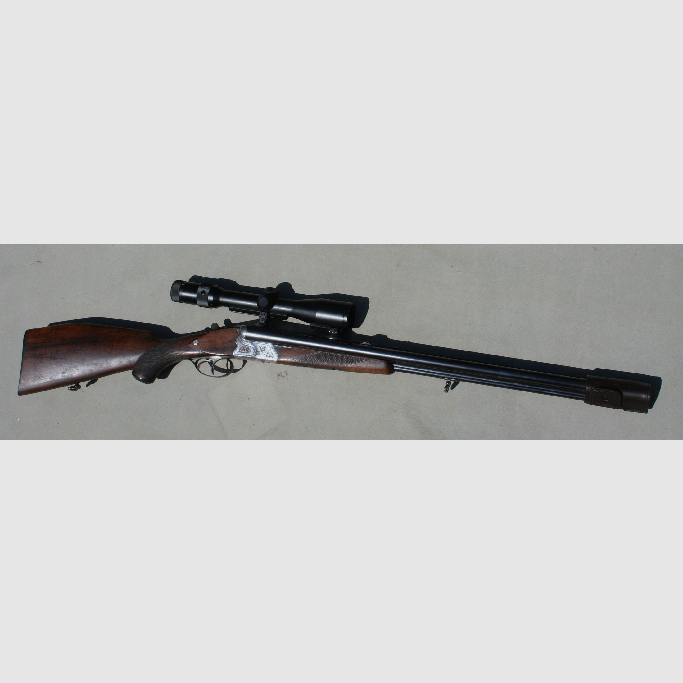 Krieghoff "Drilling" 7 x 65R, 16/70 Schrot mit Einstecklauf Krieghoff 22 Win.mag, Zielfernrohr Carl Zeiss 1,5 - 6 x 42