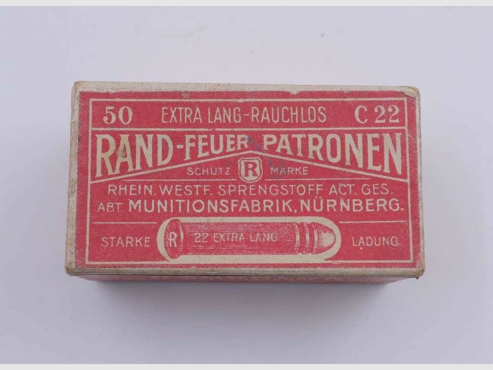 RWS (Dynamit AG) Nuremberg rimfire cartridges .22 extra long