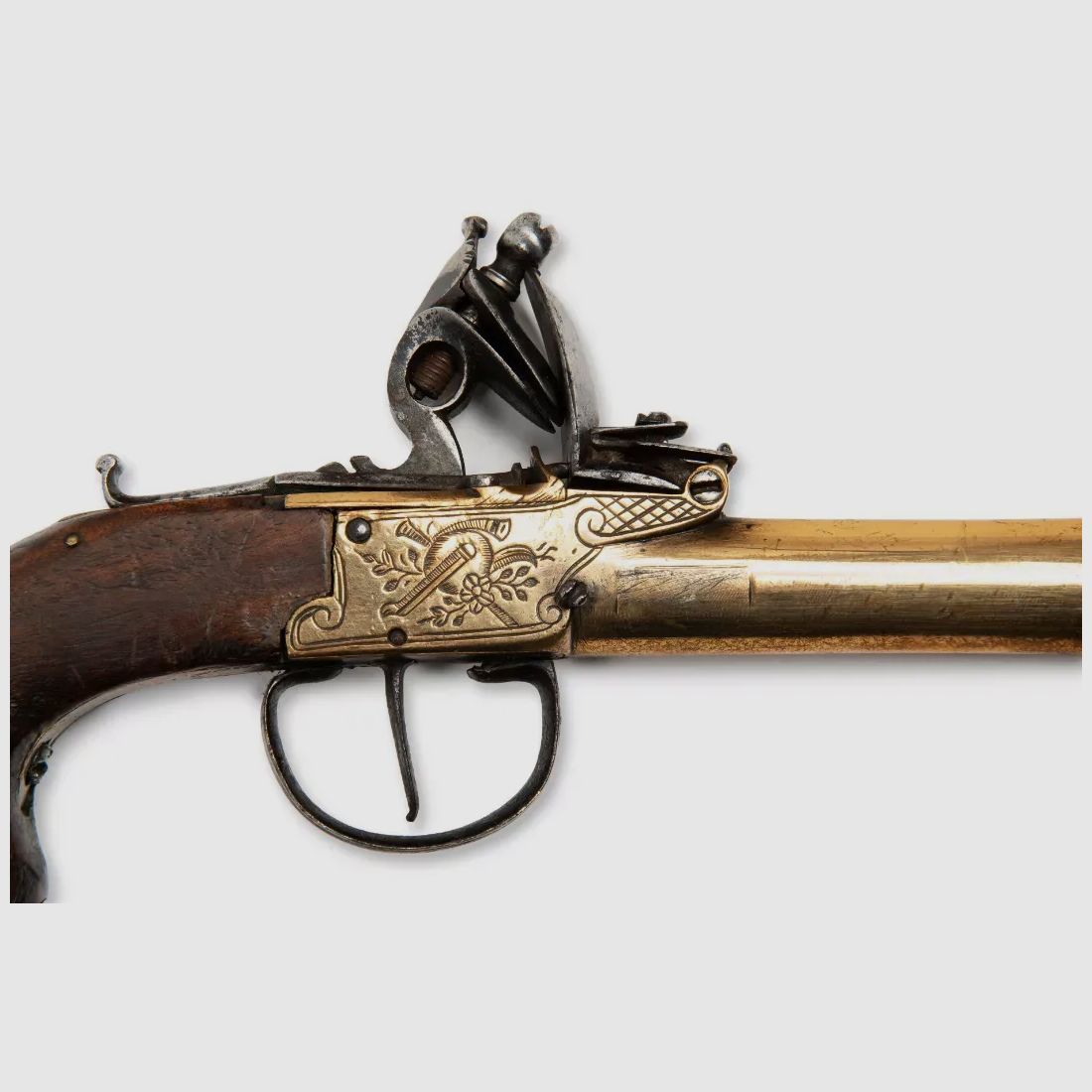 Steinschloss Pistole Tromblon Antik
