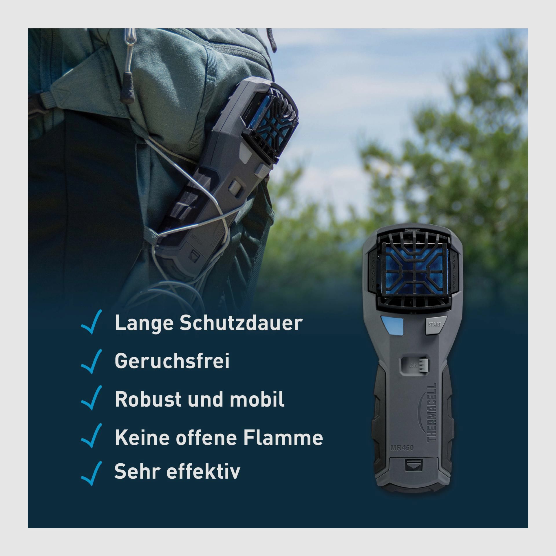 THERMACELL 920204 Mückenabwehr Handgerät MR-450 grau ZoneCheck