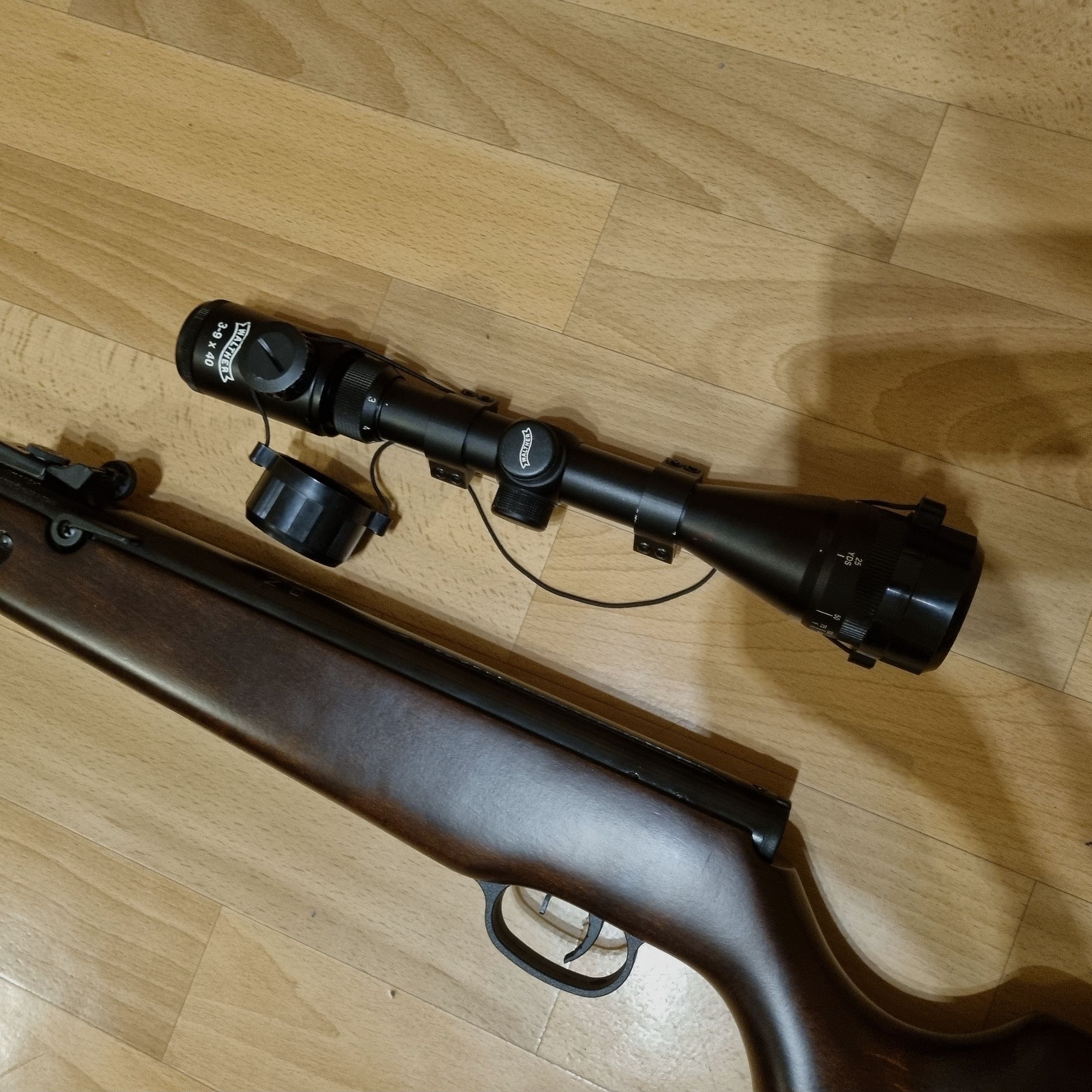 Norica Europa 92, 4,5 mm, Seitenspanner, mit ZF Walther