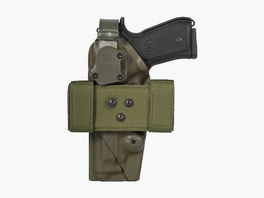 Polymerholster mit Gürtel / MOLLE Befestigung Colt 1911 / Government,Para Ordnance P14/P16,Sig Sauer 1911,S&W 1911,Springfield 1911-Coyote TAN-Linkshänder