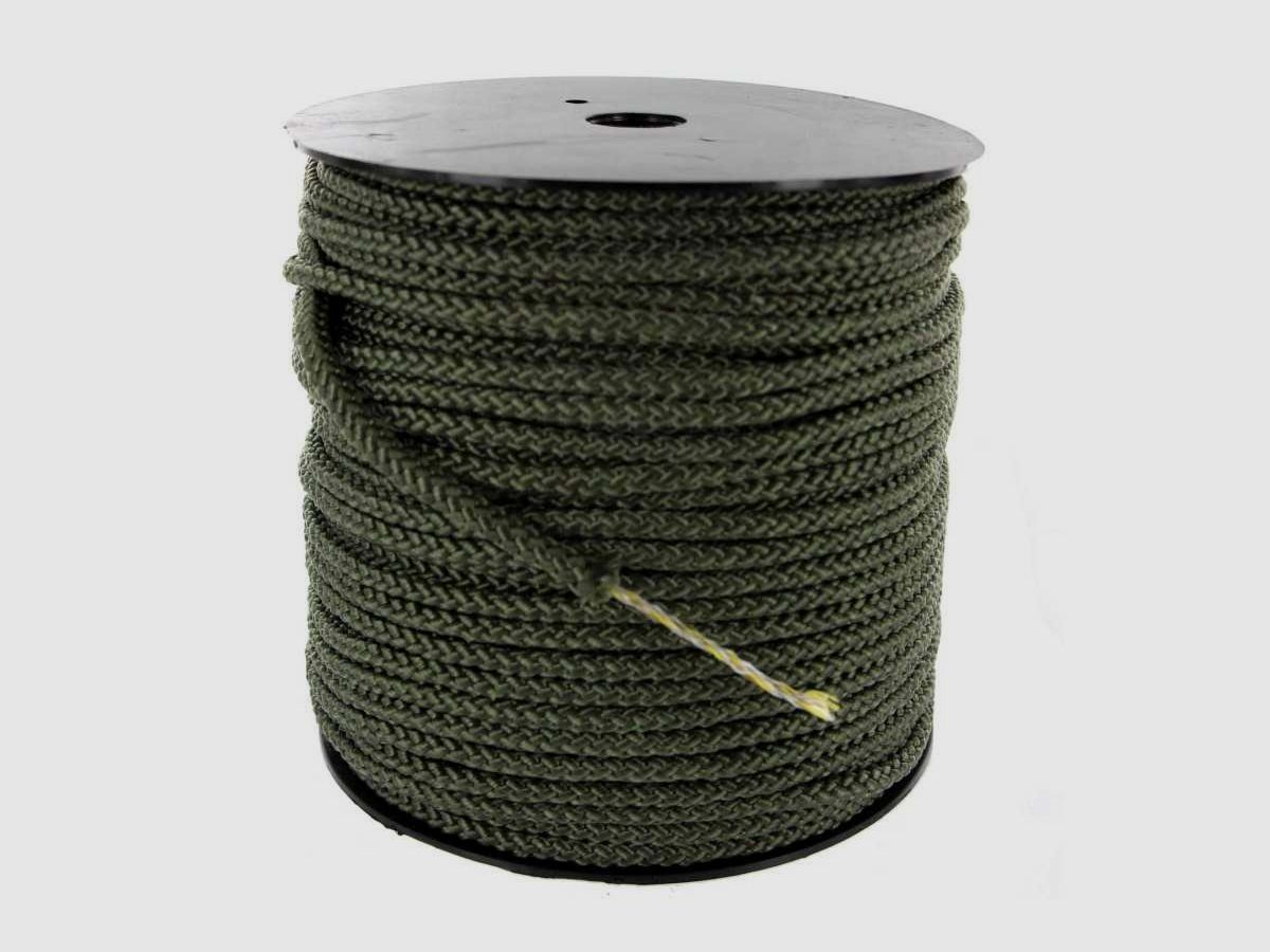 Braided cord with core - Braided cord with green core - Diameter 6 mm - 100 m, image 3 of 3
