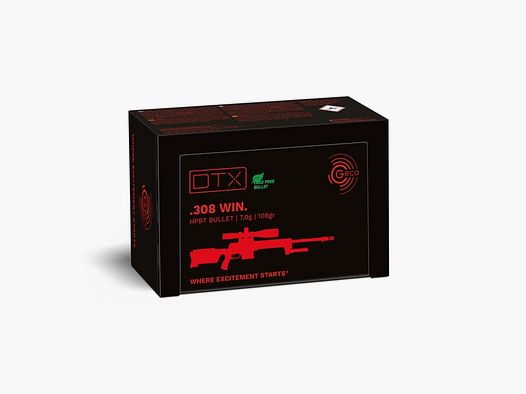 Balles Geco DTX sans plombs - Cal. 308 Win