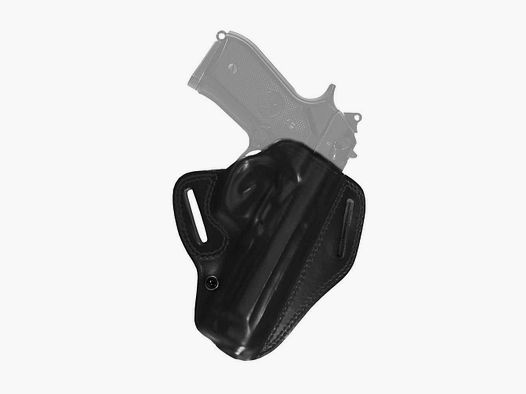 Offenes Pancake Lederholster für Pistolen Beretta Cougar 8000, Sig Sauer P228/229 Rechtshänder Schwarz