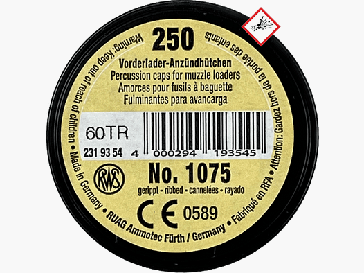 RWS Vorderlader-Anzündhütchen #1075 4,47 mm gerippt