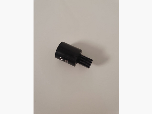 Universal screw-on silencer adapter for 15 mm barrel diameter with 1/2" UNF thread
