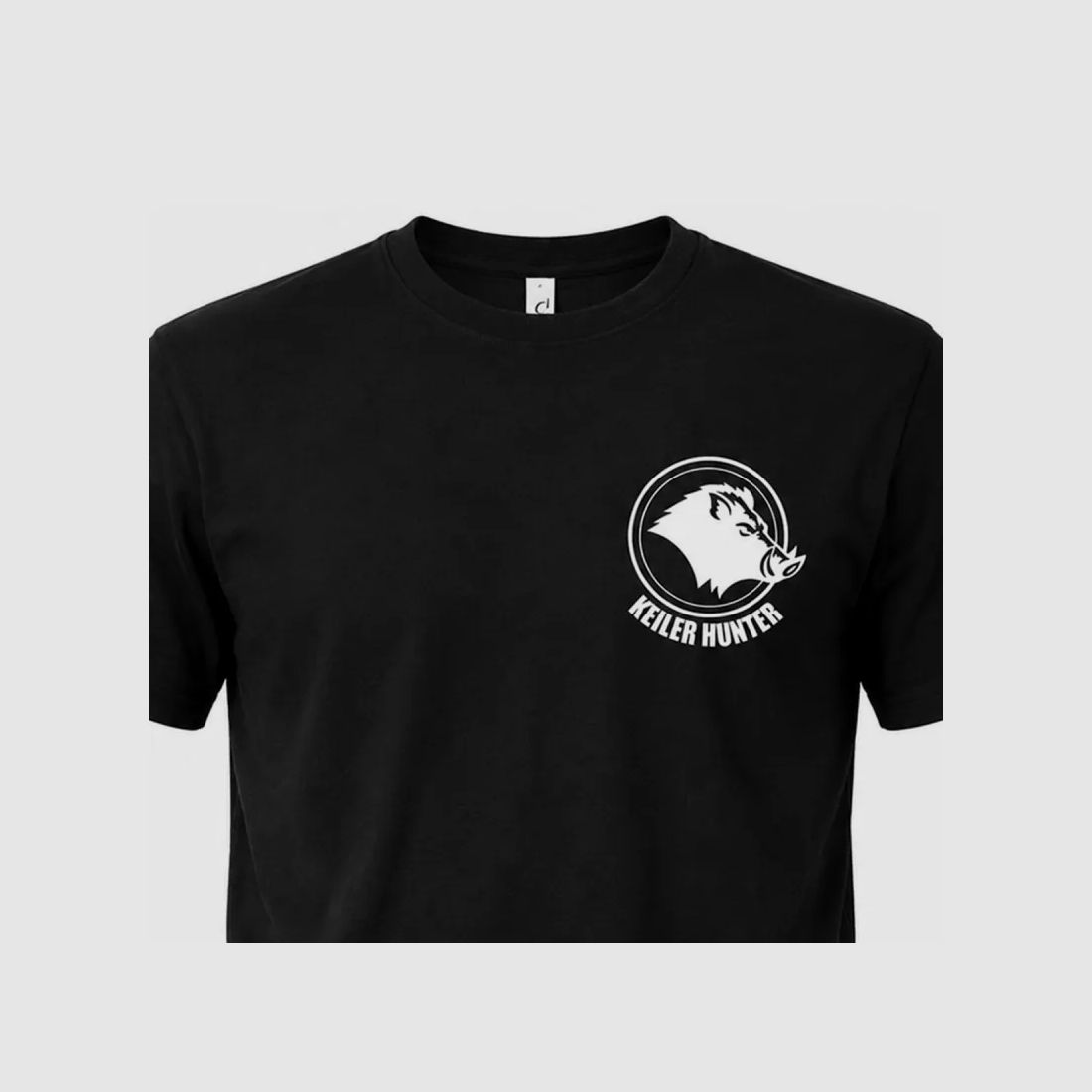 T-Shirt Keiler Hunter schwarz 100% Baumwolle Kurzarm Logo 2, Bild 8 von 12
