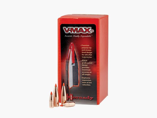 Puntas para Recarga Hornady V-MAX-22 CAL .224 60 GR V-MAX®- Caja 100