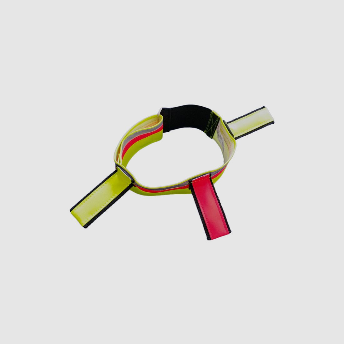 Fritzmann Hundesignalhalsband, 6cm breit, mit 3 Fahnen 40 - 55 cm Gelb