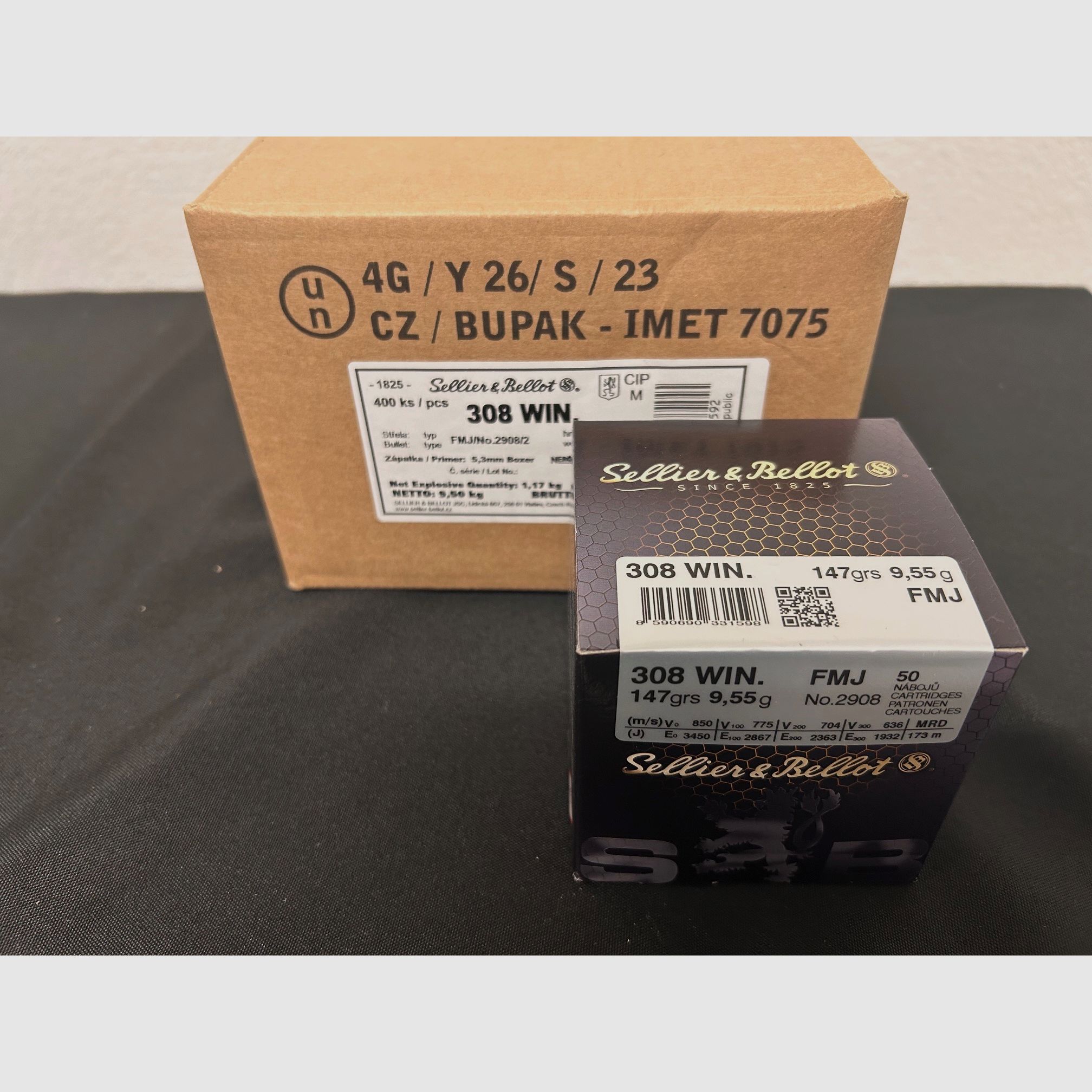 Sellier & Bellot .308 Win. Full metal jacket 9.5g/147grs