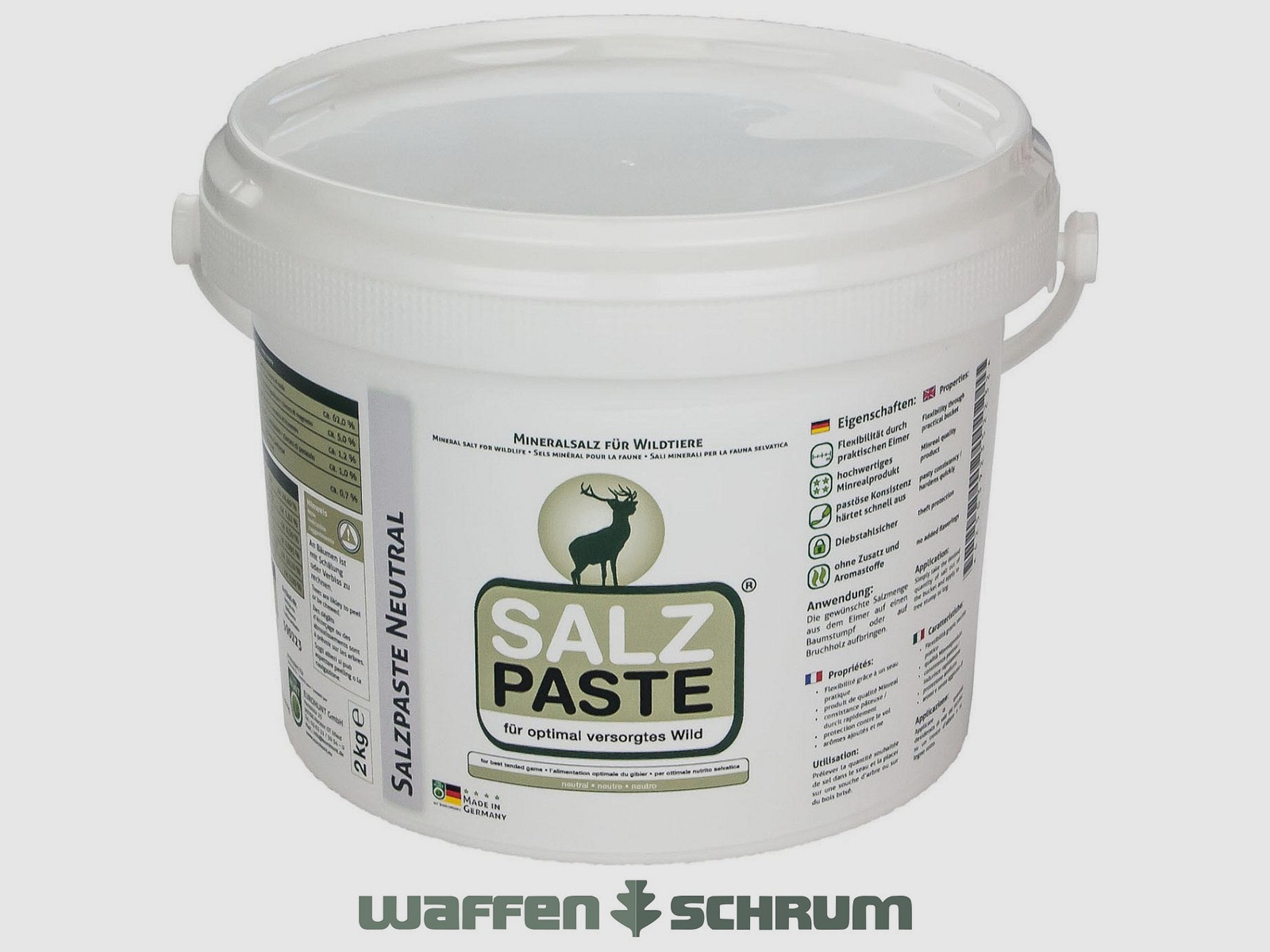 Eurohunt DEUSA salt paste - neutral 2kg bucket