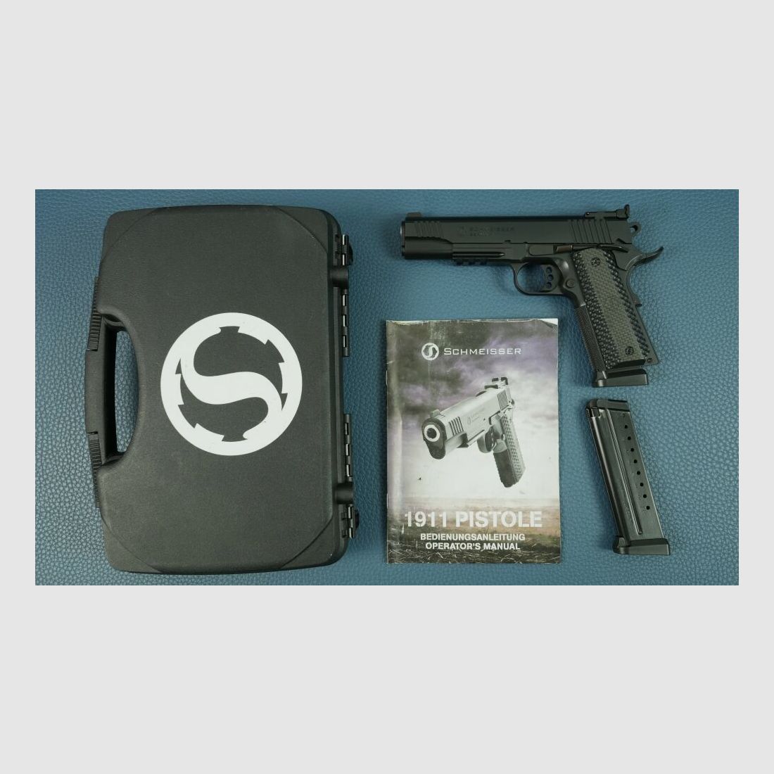 Schmeisser 1911 Hugo inkl. Koffer, Anleitung und zweites Magazin 9mmLuger