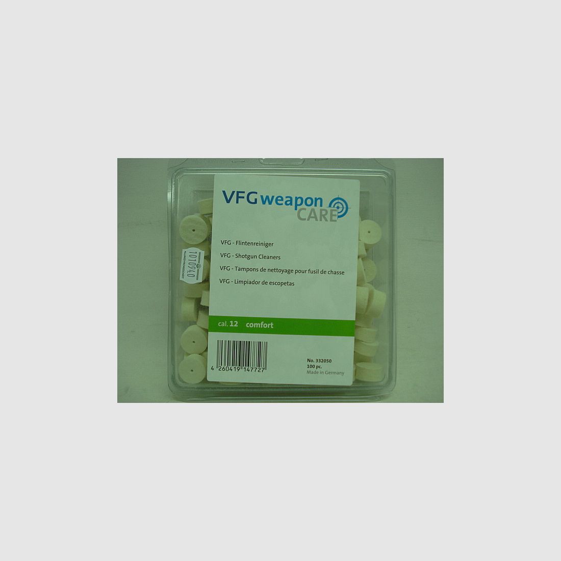 VFG Flintenfilzreiniger Kal.12 - comfort, 100er Werkstattpack