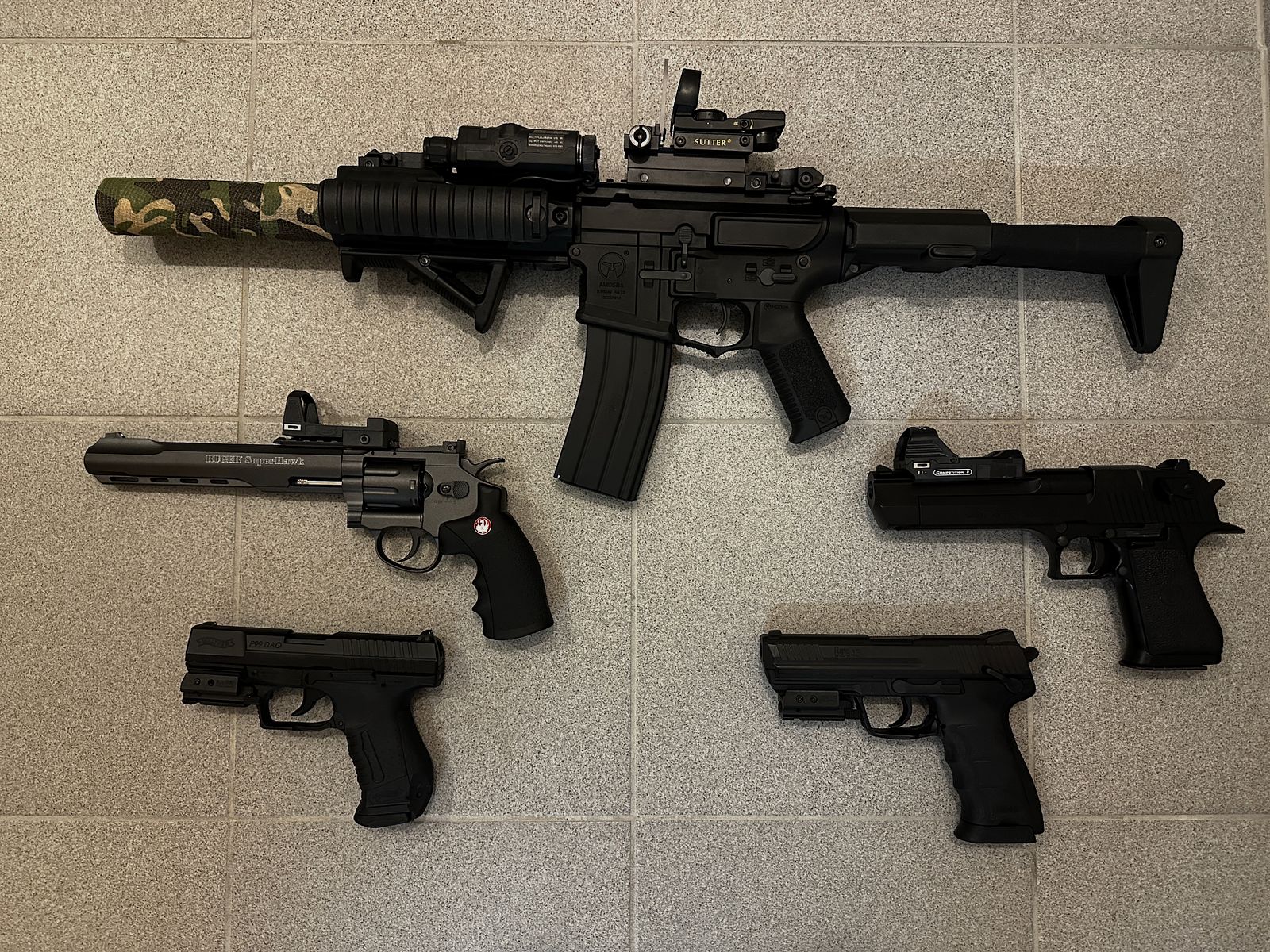 Airsoft Set mit sehr viel Zubehör