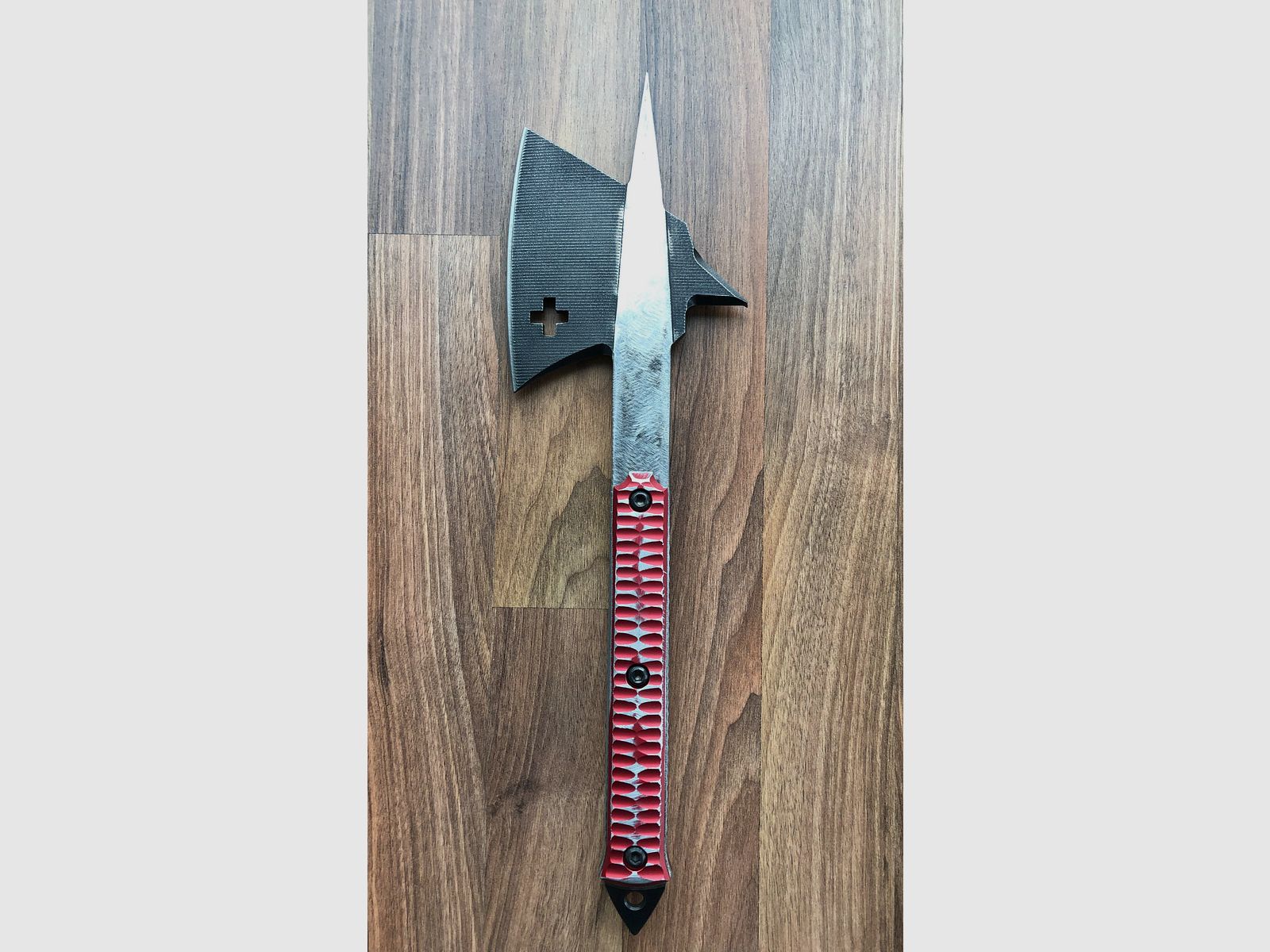 Wyssen Defence WD TacAx – Mod. 1386 rot silber-used look, Bild 2 von 2