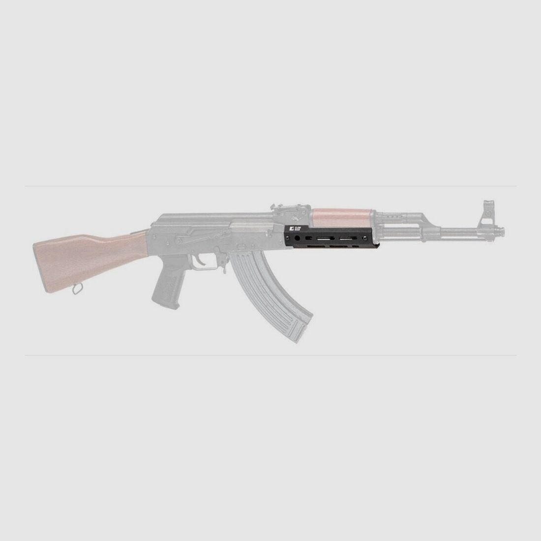 Guardia de mano inferior corta de aluminio M-LOK Clawgear para AK47, imagen 4 de 5