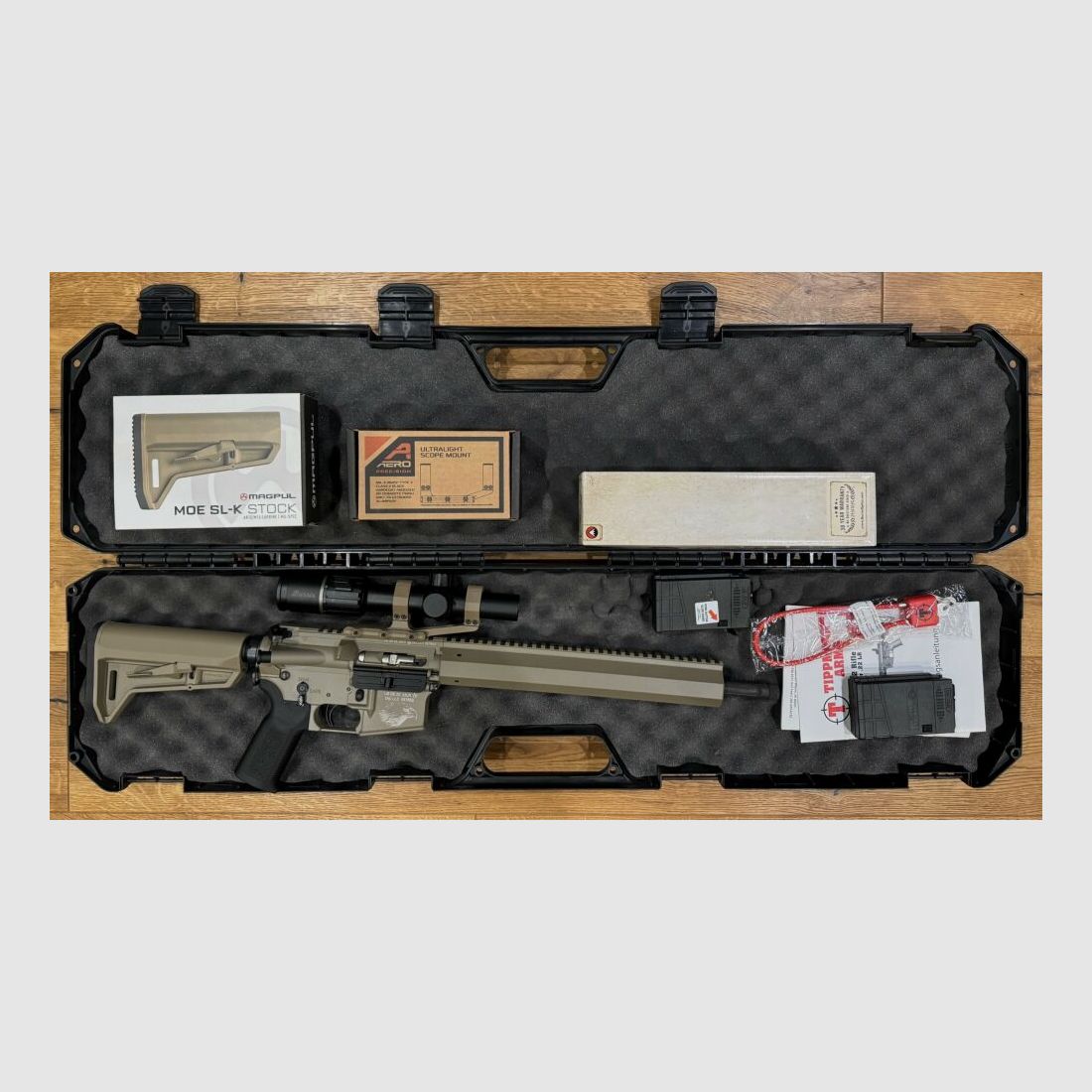 Tippmann	 M4-22 Elite GS Eagle FDE mit Burris ZF + Montage + Magpul Schaft