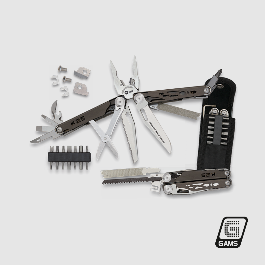 K25 Multifunktionszange mit Titan-Griffschalen