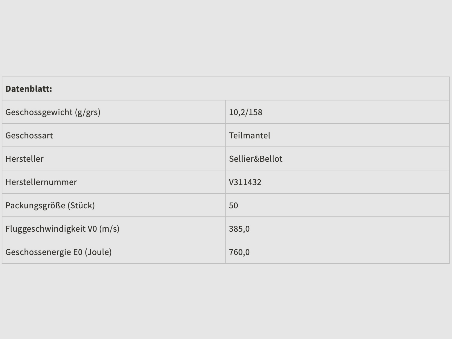 Sellier & Bellot 196283 .357 Mag. Partial jacket 10.2 158grs. Revolver cartridges