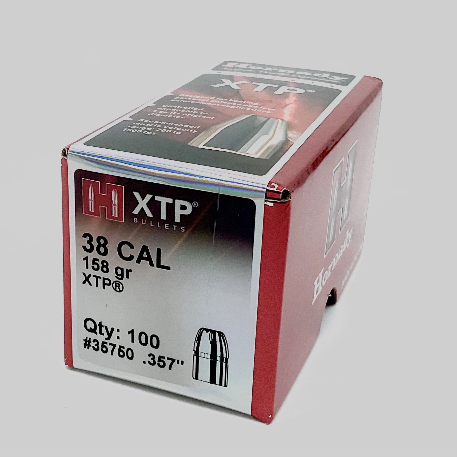 Ogives Hornady 38 Cal .357 158 gr XTP® X100, image 1 sur 3