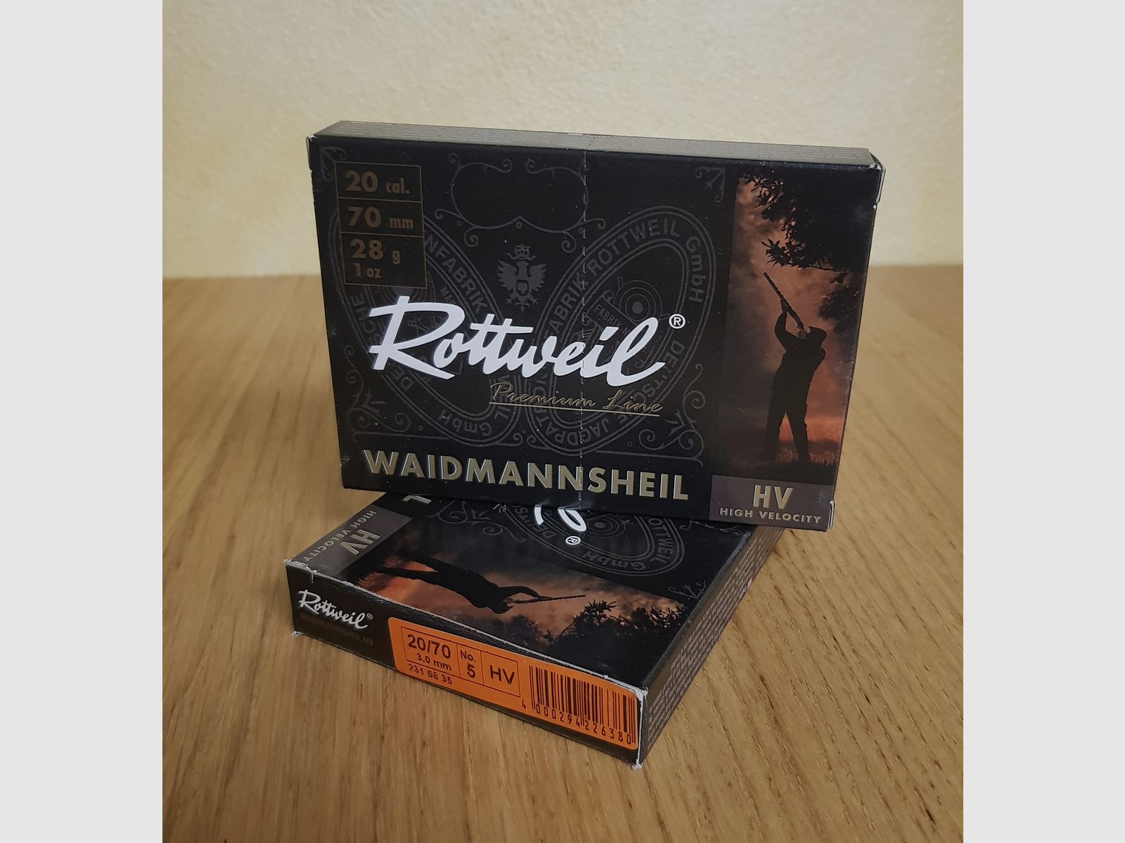 ROTTWEIL AMMUNITION FOR SHOT BORRA CONTAINER CAL. 20