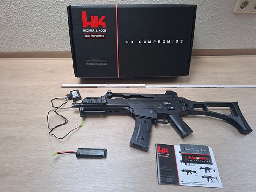 For sale: Heckler & Koch G36C Sportsline S-AEG Airsoft 6mm BB – like new, original packaging, only tested (18 and over)