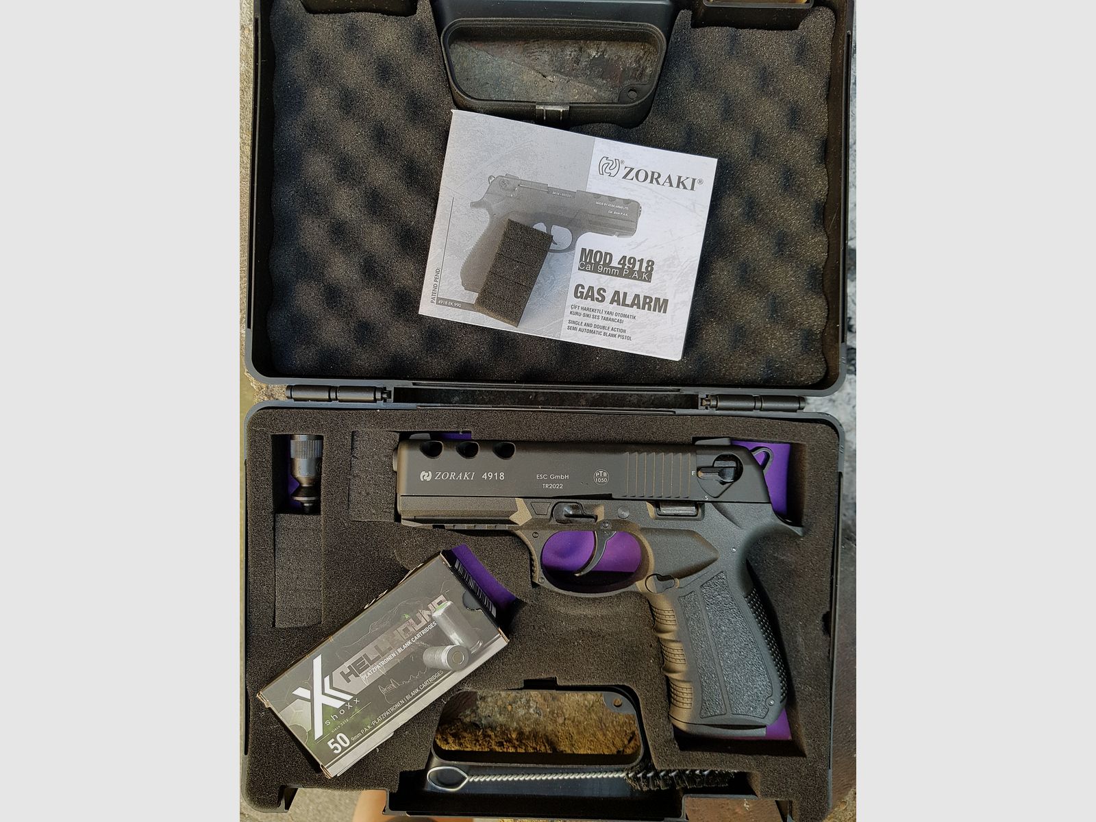 Zoraki 4918 Schreckschuss Pistole Schwarz mit 50 Schuss 9 mm P.A.K. 