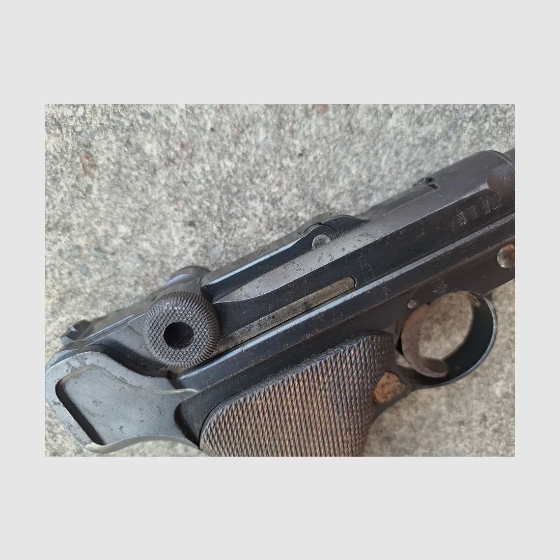 Luger P08 EU-Deko 1915 DWM, numer zgodny
