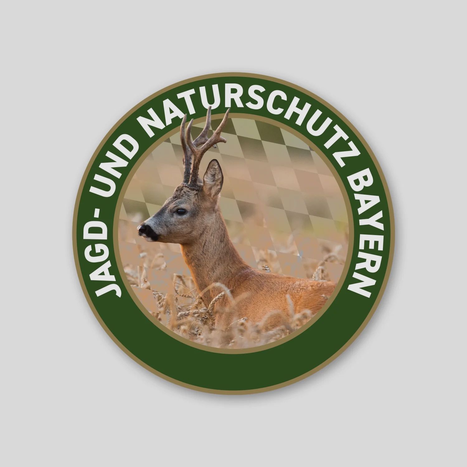 Wiederverwendbare Aufkleber "Jagd- und Naturschutz" Rehbock Bayern