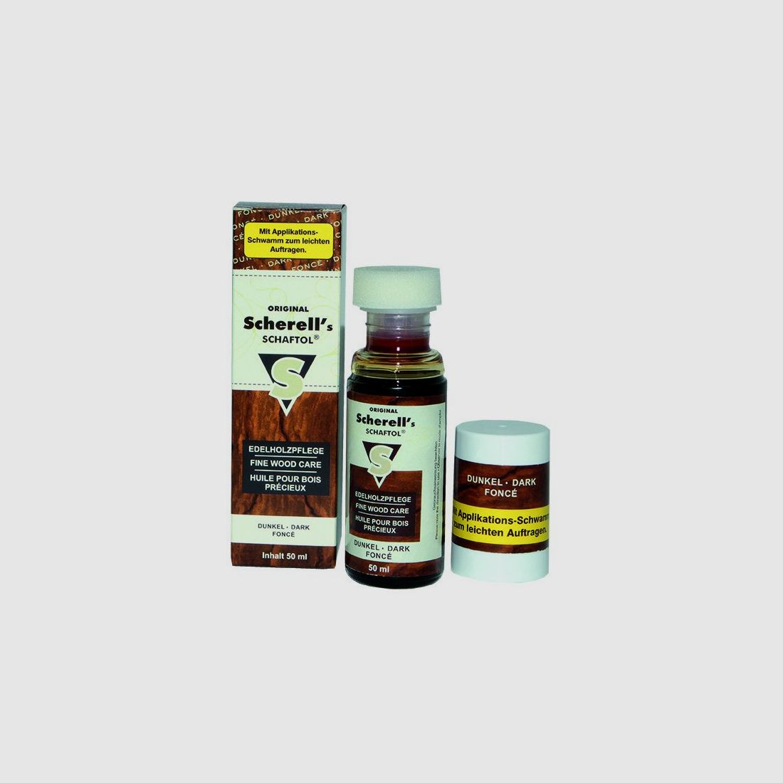 Scherell's SCHAFTOL Olio naturale per calci, liquido – Dark 50 ml, immagine 2 di 2