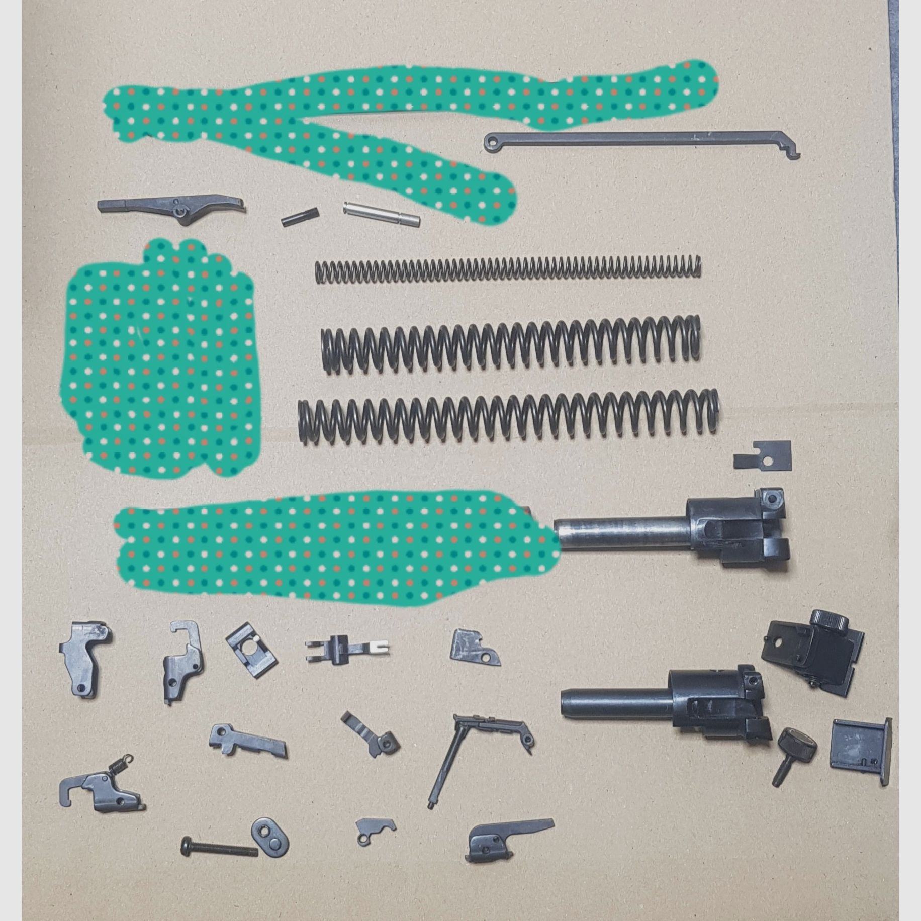 Ersatzteile Feinwerkbau FWB LP65 LP80 Triebschraube Kolben Feder Anleitung Spannhebel Federlager Visier usw. siehe Foto Preis ab: