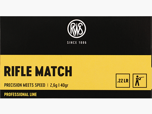 RWS 2134225 MATCH RIFLE .22 lfB Ligne Professionnelle 2,6g 40gr