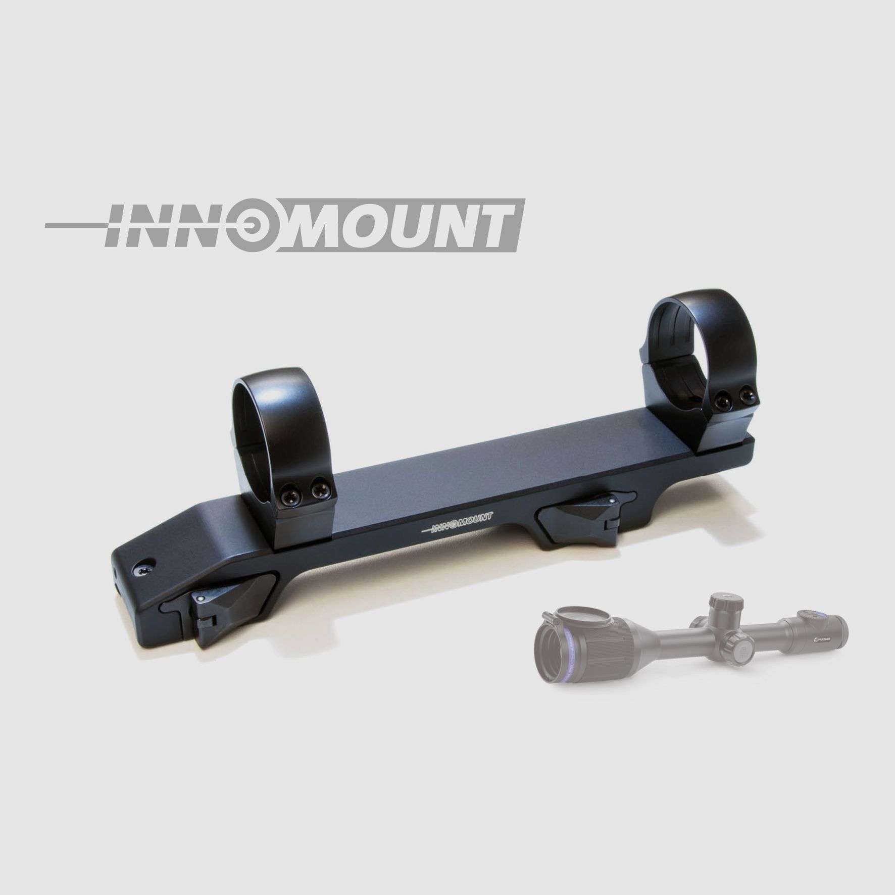 Innomount QD montage à démontage rapide Weaver / Picatinny – tube/imageur thermique (30 mm) – Pulsar Thermion / Digex – Nocpix Ace / Bolt – Hikmicro Stellar / Alpex – RIX Leap – Pard – Pixfra, image 1 sur 4