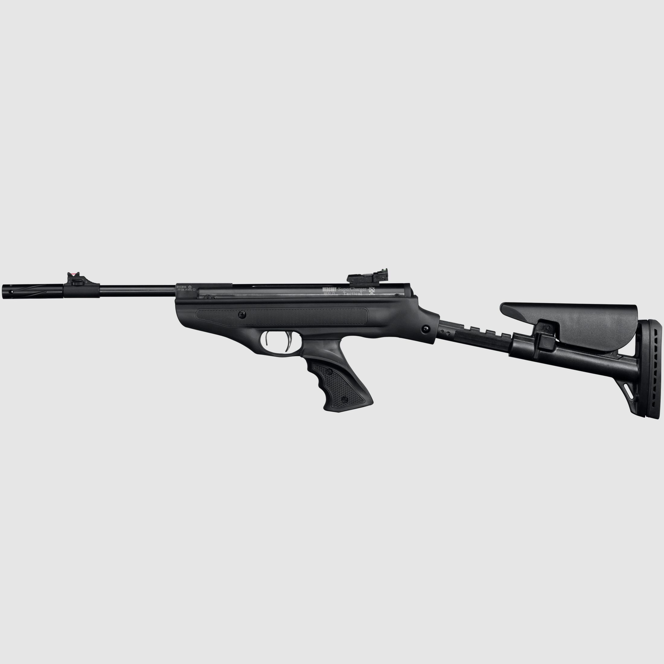 Pistolet à air Mercury 25 Super Charger Tactical 6,3 Joules, avec crosse sans ensemble, cal. 4,50