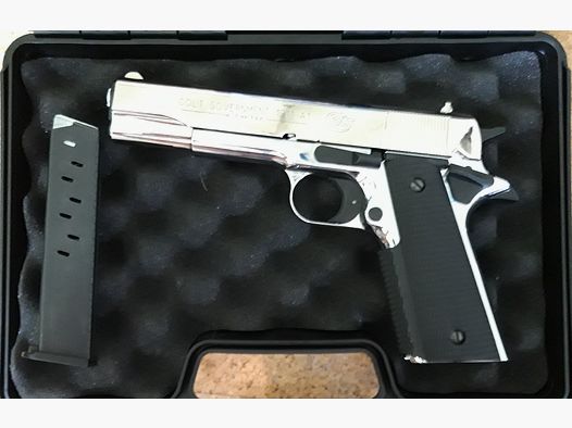 Colt Government Voll Verchromte 1911 in 9MM P.A.K 