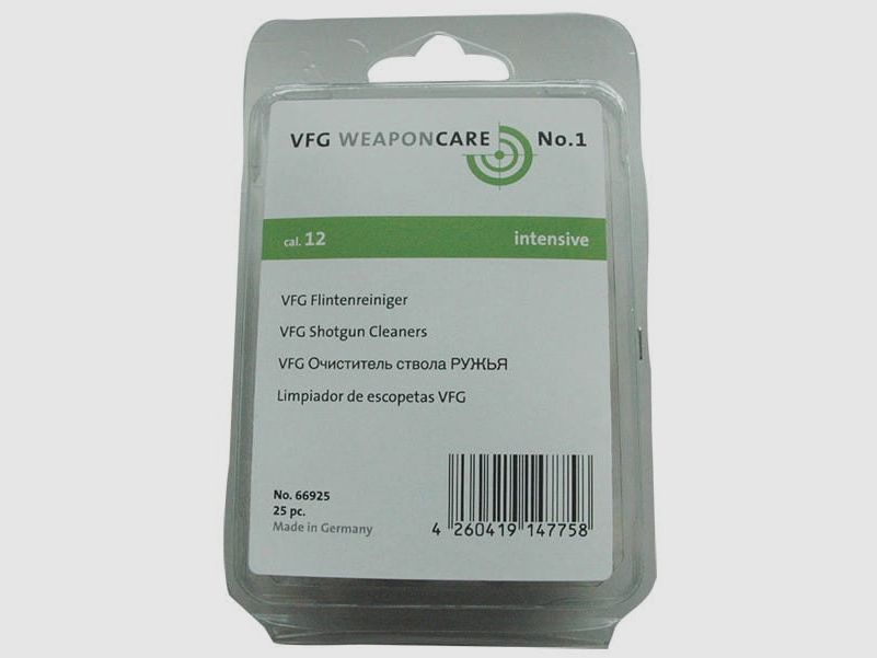 VFG Flinten loopreiniger Intensief - 25 stuks.
