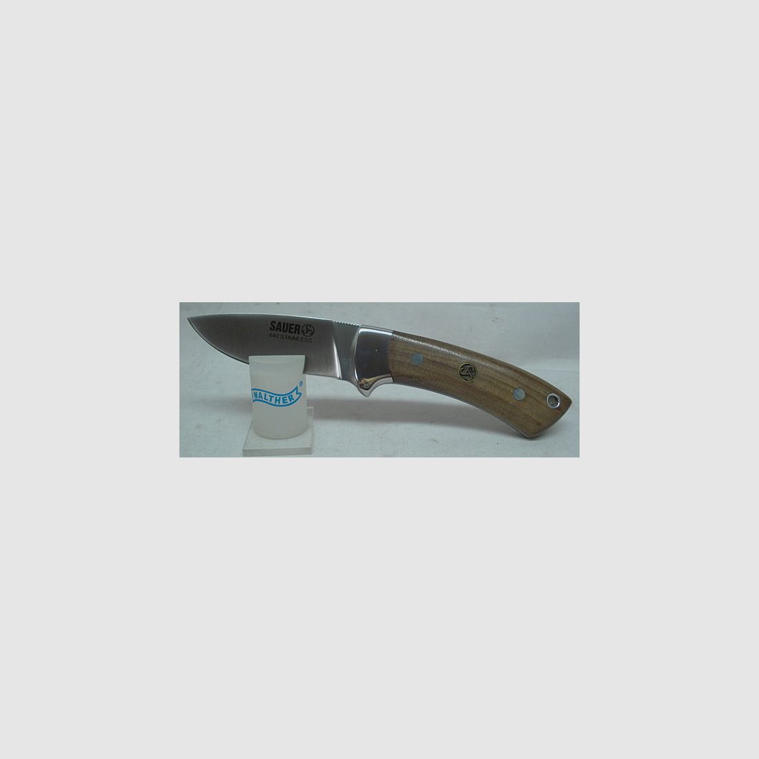 Messer Corto Satinado - 8,50cm Klinge,Walnuss-Griff