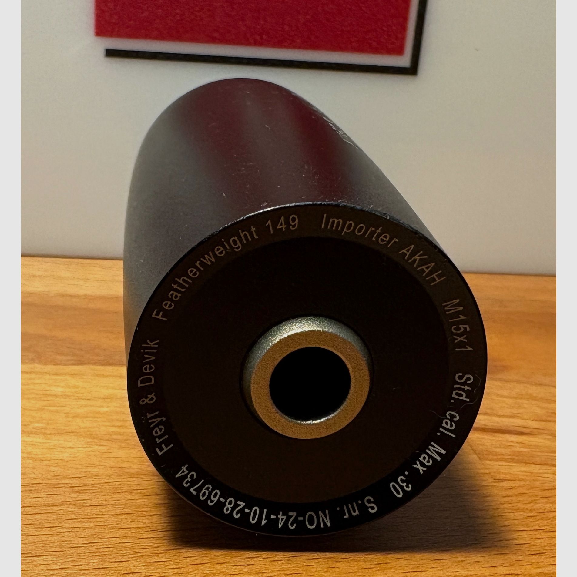 Freyr & Devik suppressor Featherwight 149 M15X1 caliber 30