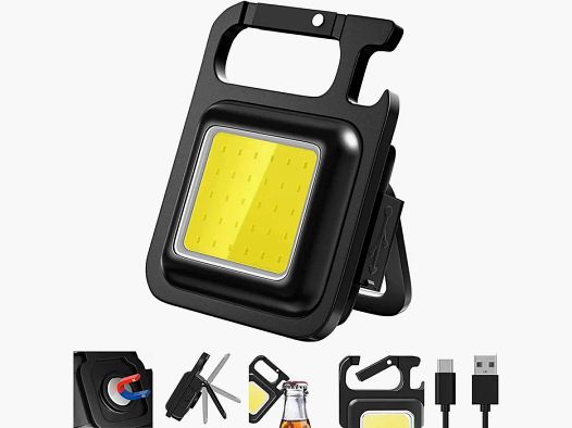 Schlüsselanhänger mit wiederaufladbarem COB-Light